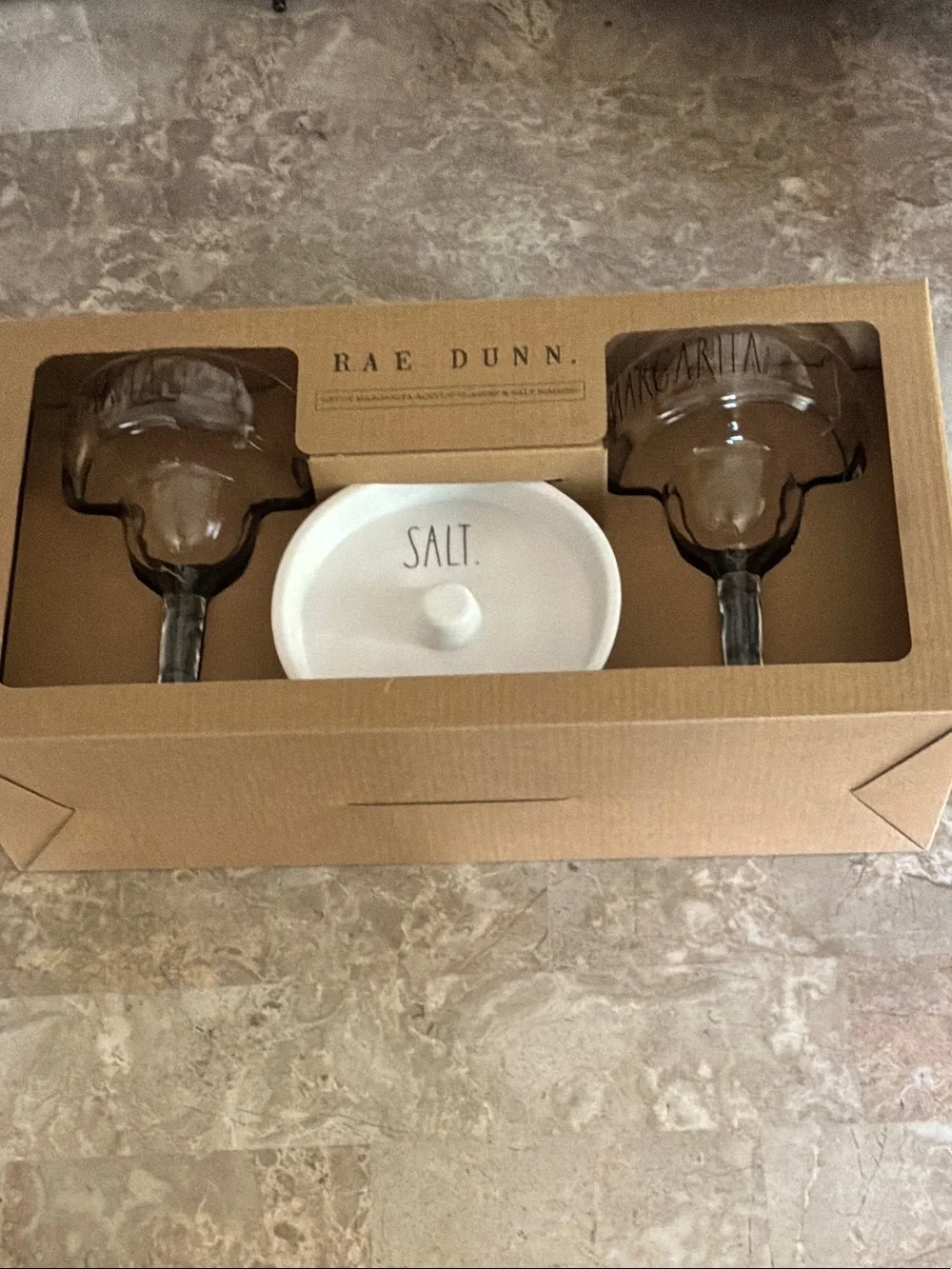 Rae Dunn  Acrylic Margarita Set with White Salt Cellar